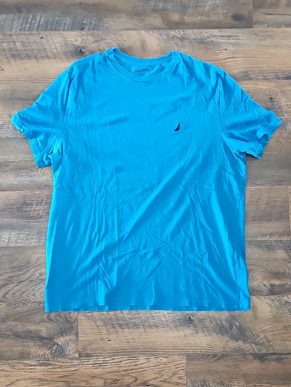Nautica Short Sleeve Crew Tee in Turquoise Blue